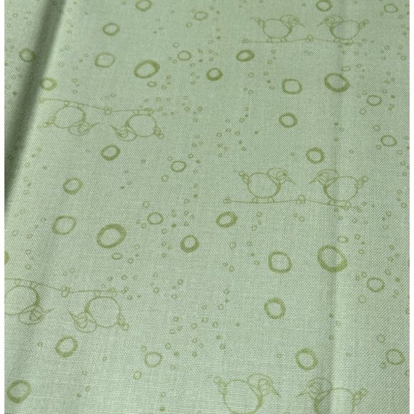 Cheap Talk by Connecting Threads Green Bird-Themed Cotton Fabric Square 18x18" Q - Picture 1 of 5